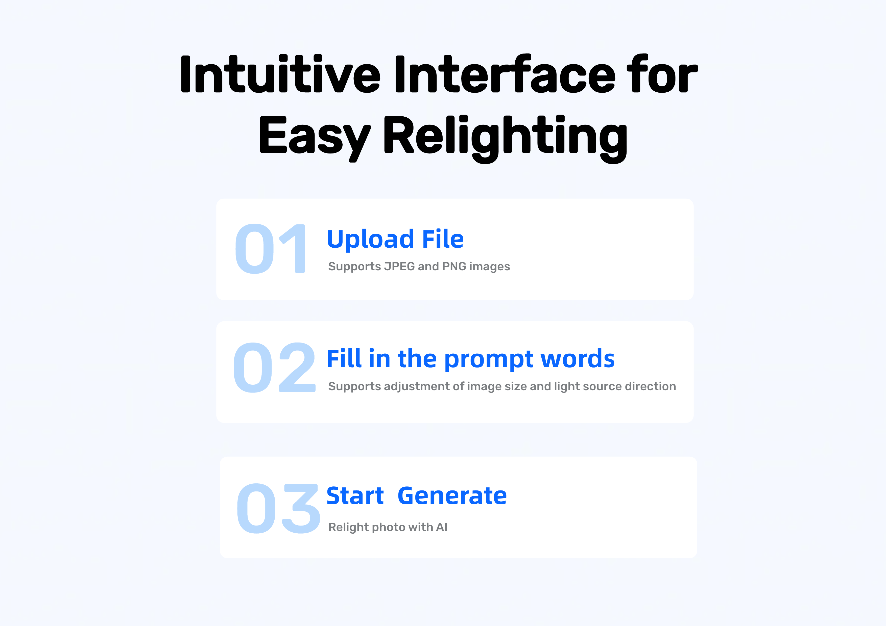 Intuitive Interface for Easy Relighting